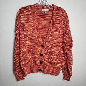 Vibrant Multicolor Knit Cardigan by Free Assembly‎